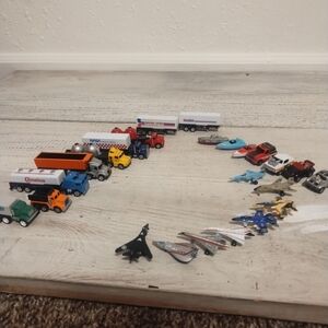 Lot 29 Red Danger Flamable micro machines Semi Truck Funrise Rare Vintage